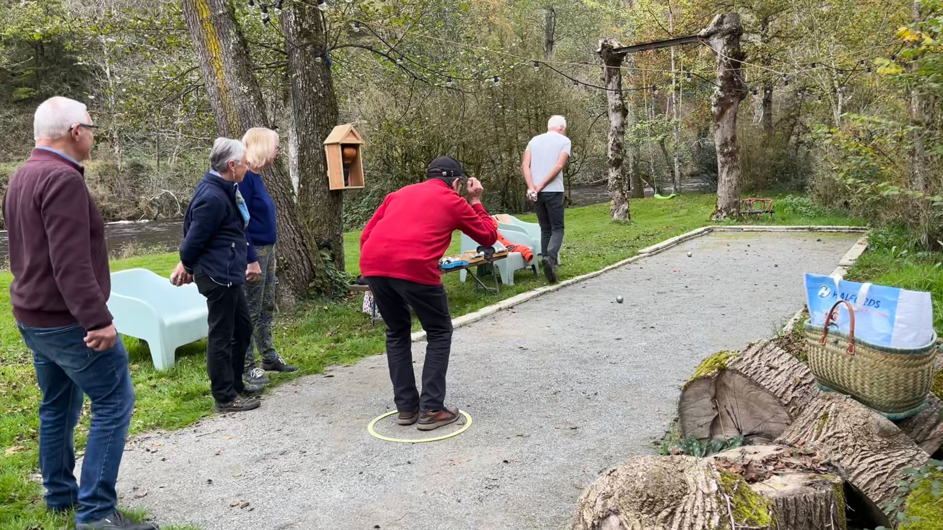 Petanquebaan op het domein
