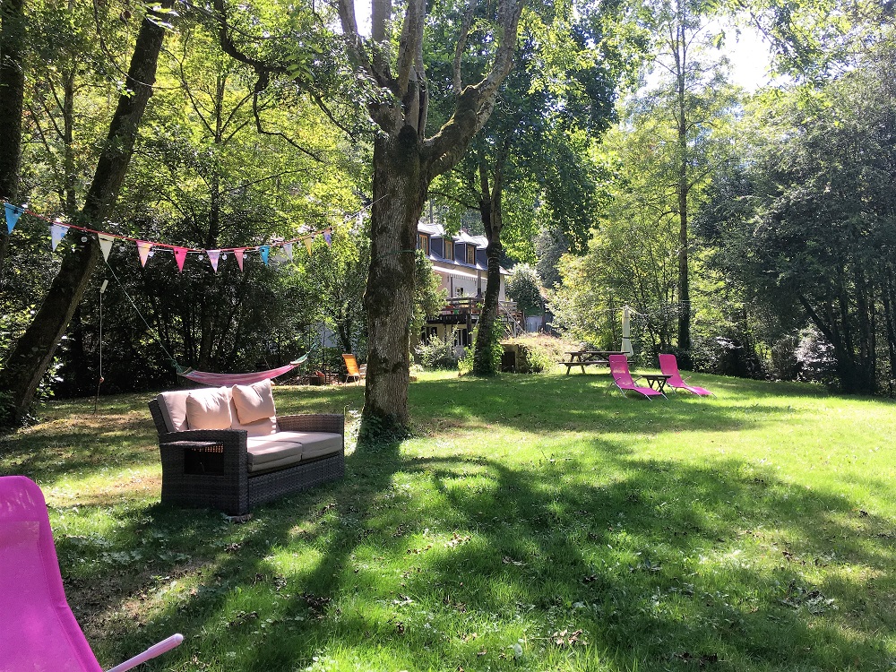 Tuinzijde van Moulin de la Fayolle