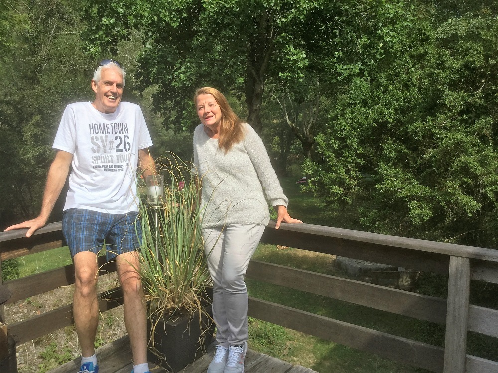 Bob en Jos voor de Moulin de la Fayolle